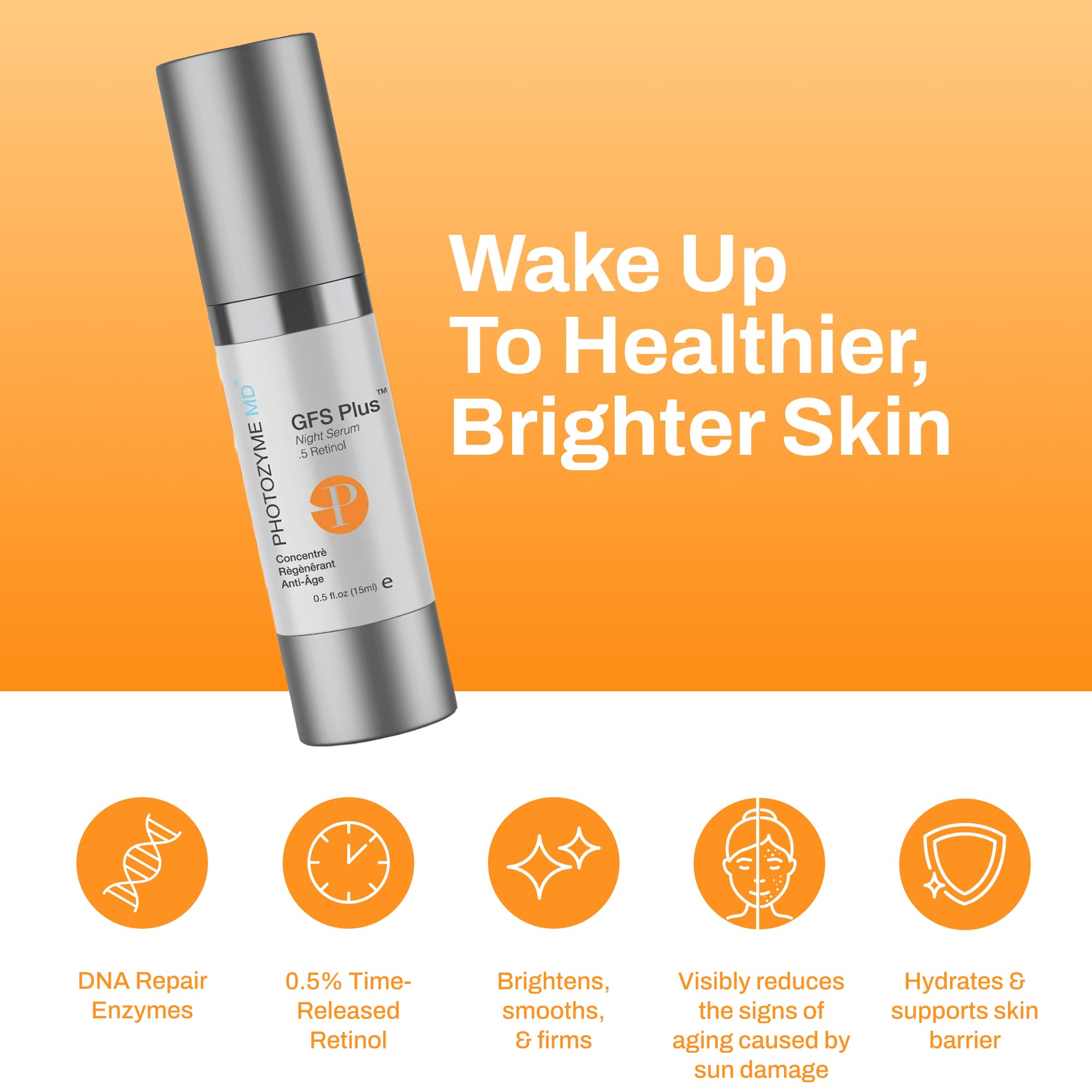 Photozyme GFS Plus Night Serum – 0.5% Retinol, Brightening & Firming