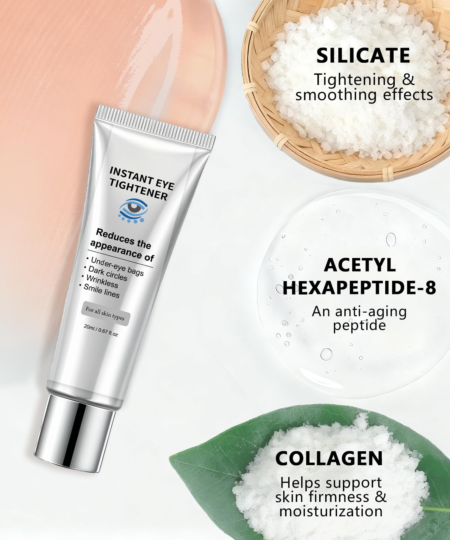 Phydrulis 2 PCS Temporary Eye Tightener – Perfection Firming Lift Cream & Instant Eye Serum (1 oz)