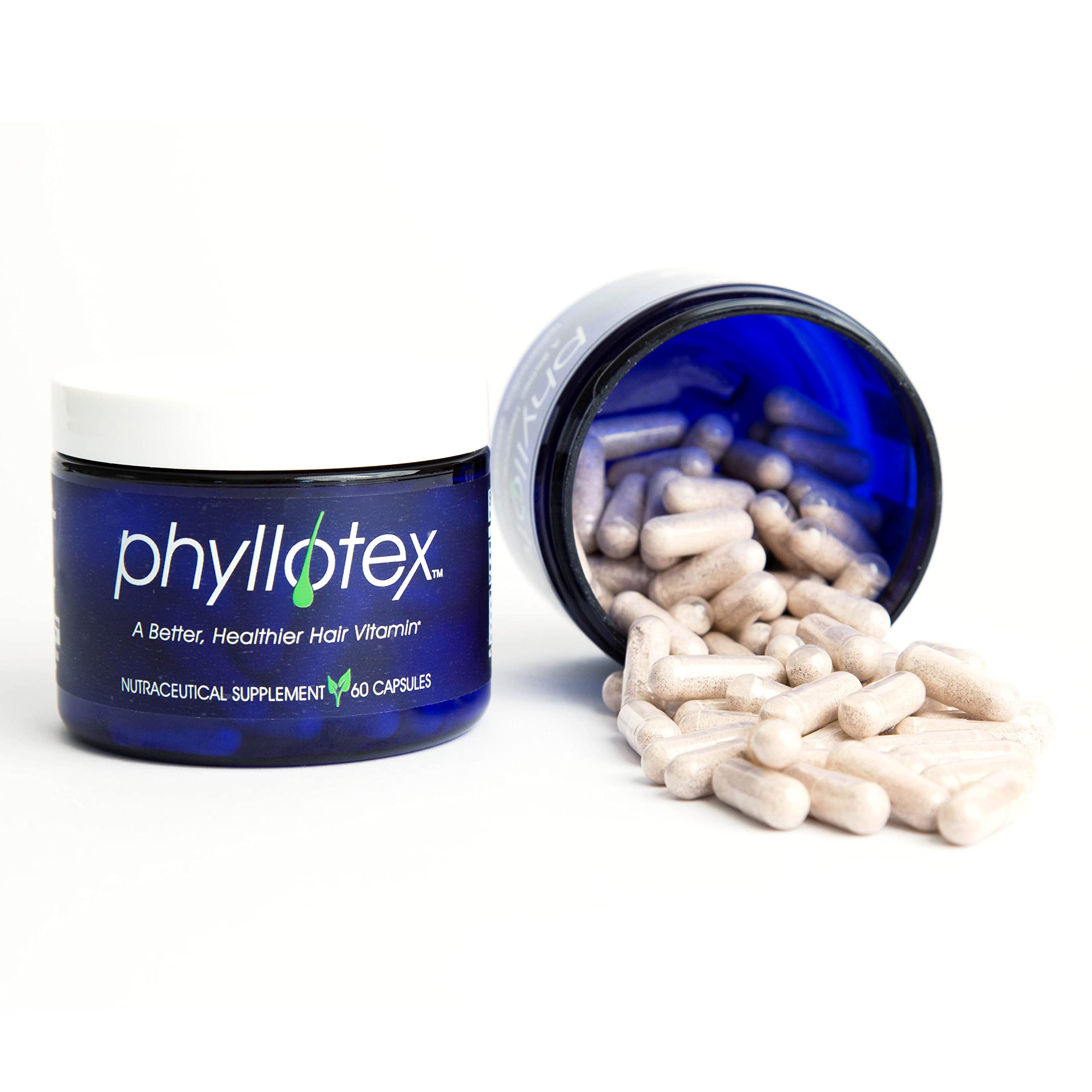 Phyllotex Patented Hair Growth Vitamins for Women & Men | Clinically Proven Hair Loss Supplement | Dr. Recommended | 2 Month Supply