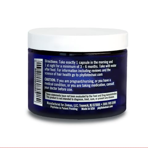 Phyllotex Hair Growth Vitamins for Women & Men – Patented, Doctor-Recommended