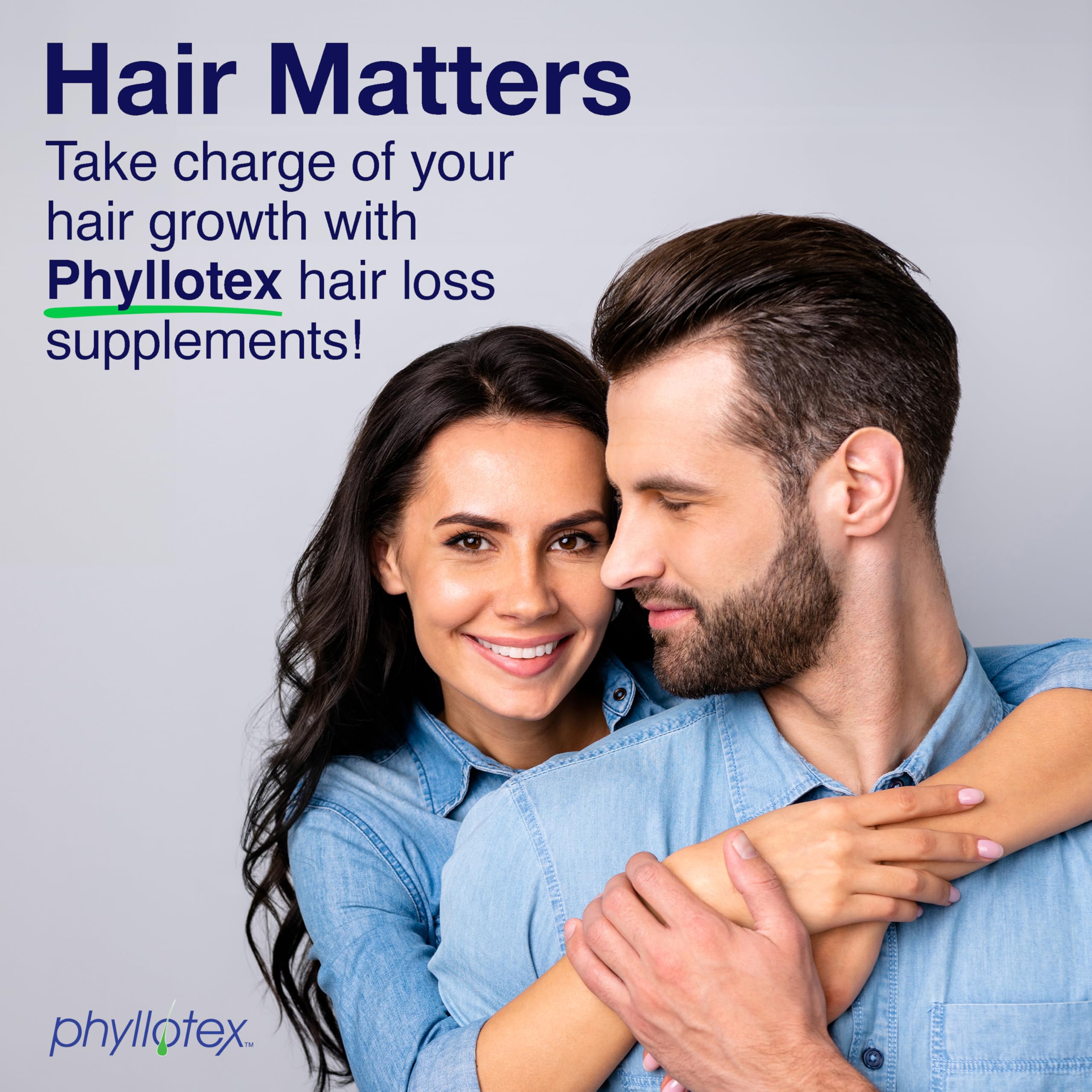 Phyllotex Patented Hair Growth Vitamins for Women & Men – Clinically Proven Hair Loss Support | Doctor Recommended | 1 Month Supply