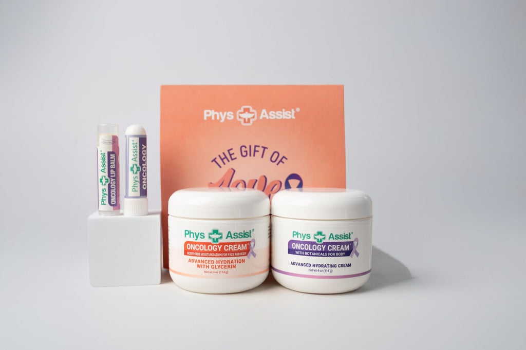 PhysAssist Comfort Kit for Chemo & Radiation Patients | Hydrating Cream, Lip Balm & Aromatherapy Inhaler