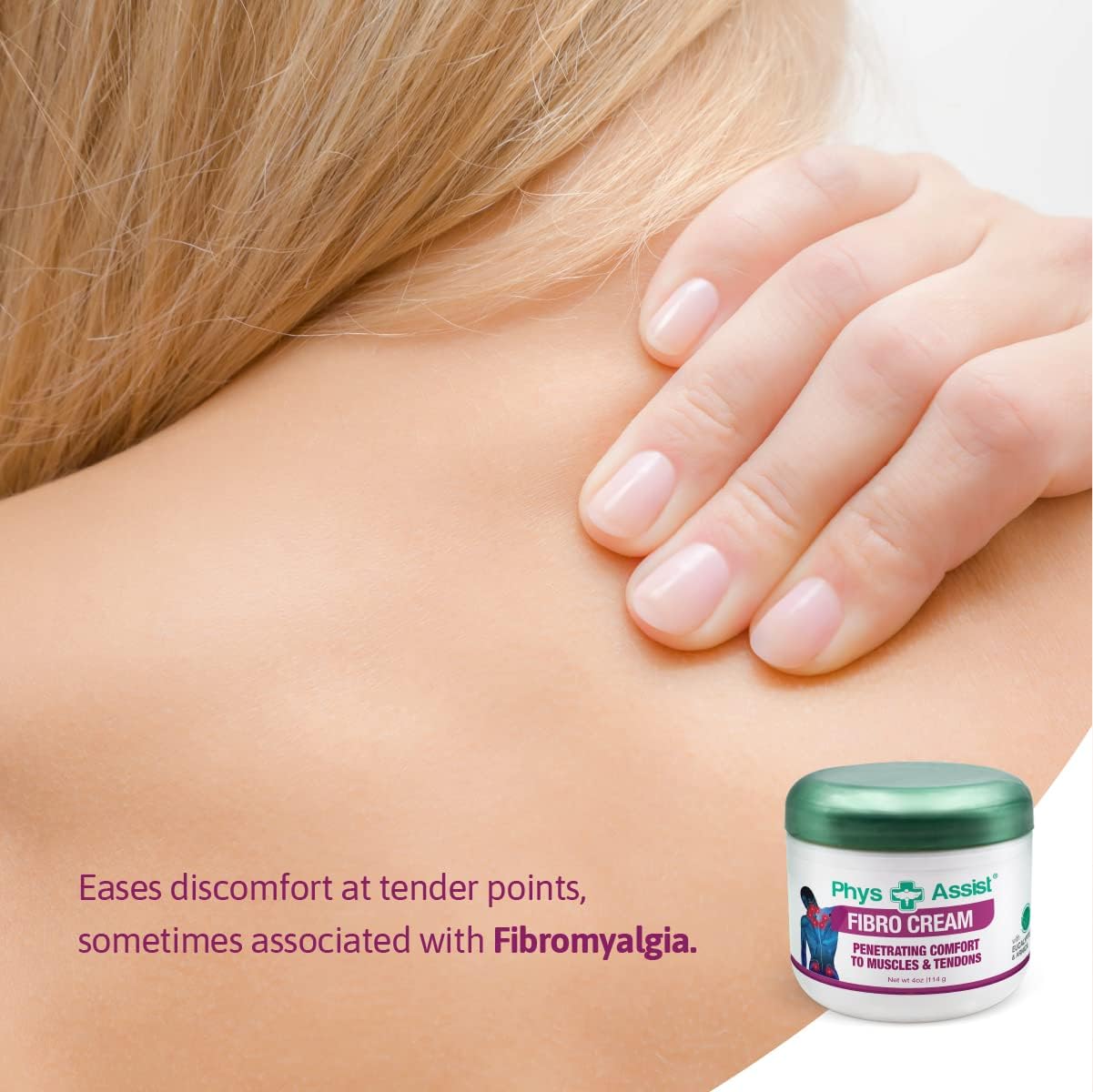 PhysAssist Fibro Cream Deep Soothing — Head-to-Toe Relief, 3 Jars (12 oz)