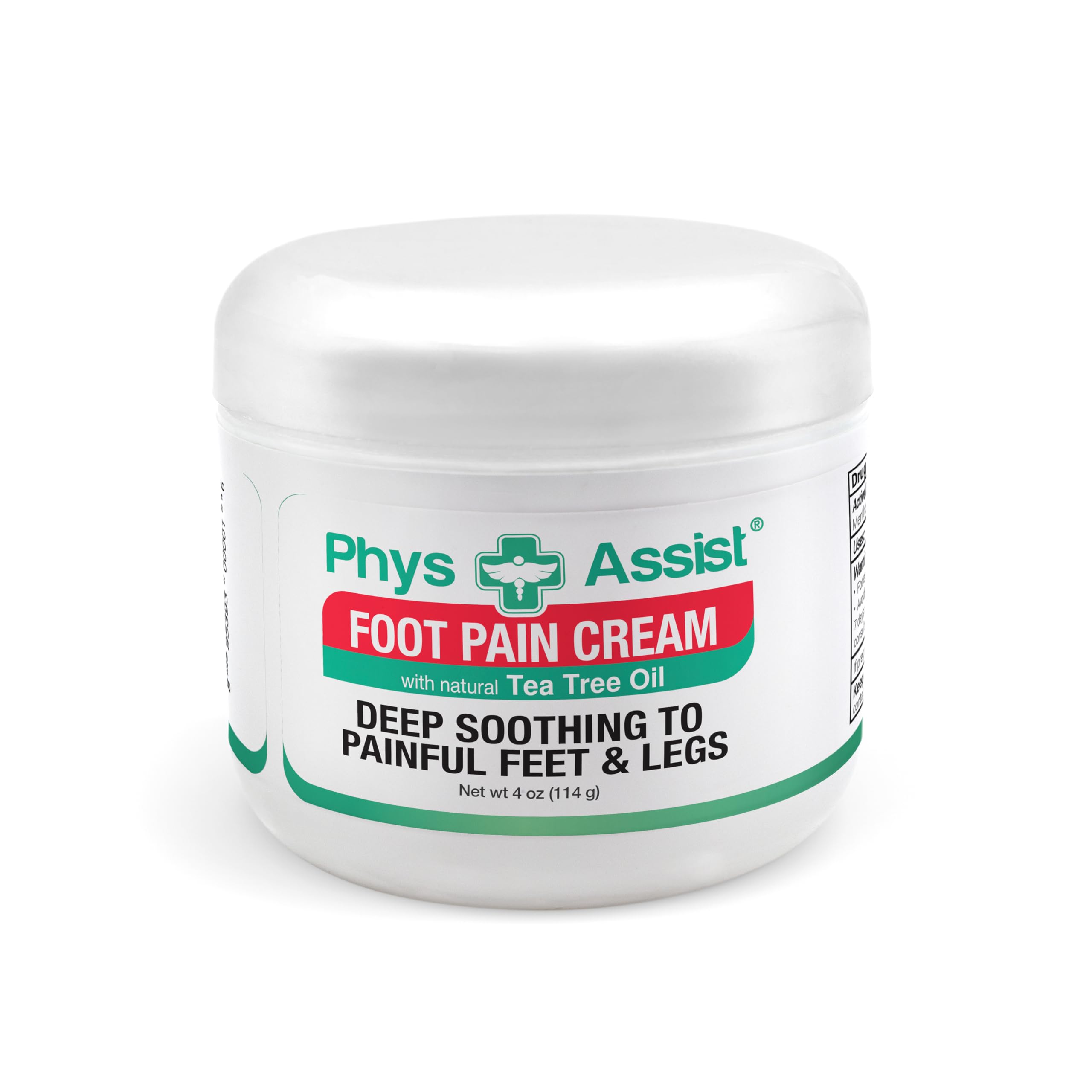 PhysAssist Soothing Foot Cream for Feet & Legs – Hydrating 4 oz Jar