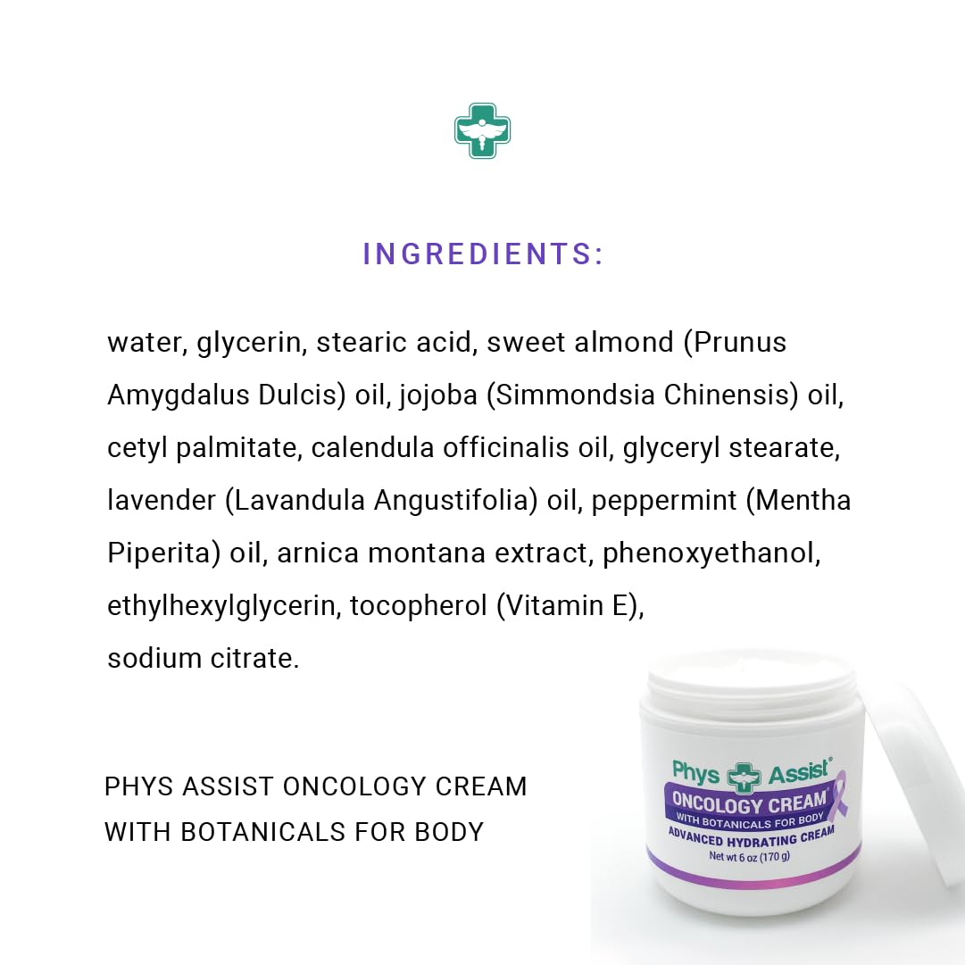 PhysAssist Oncology Body Cream with Botanicals | Soothing Hydration (6 oz)