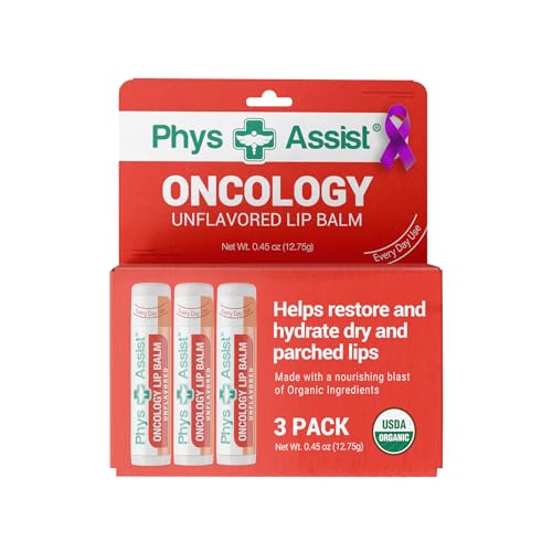 PhysAssist Oncology Lip Balm USDA Organic Unflavored – 3 Pack