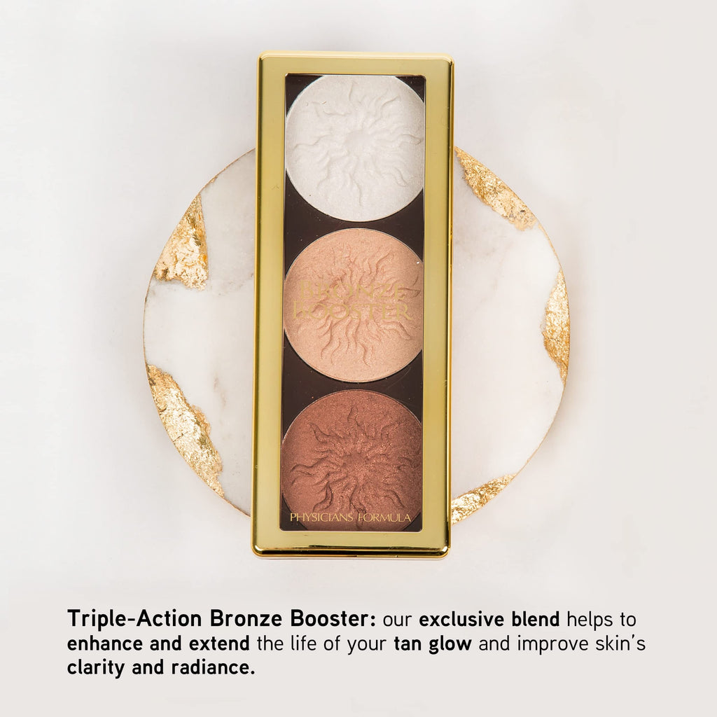 Physicians Formula Bronze Booster Palette with Brush – Buildable Highlight & Contour, Shimmer Glow