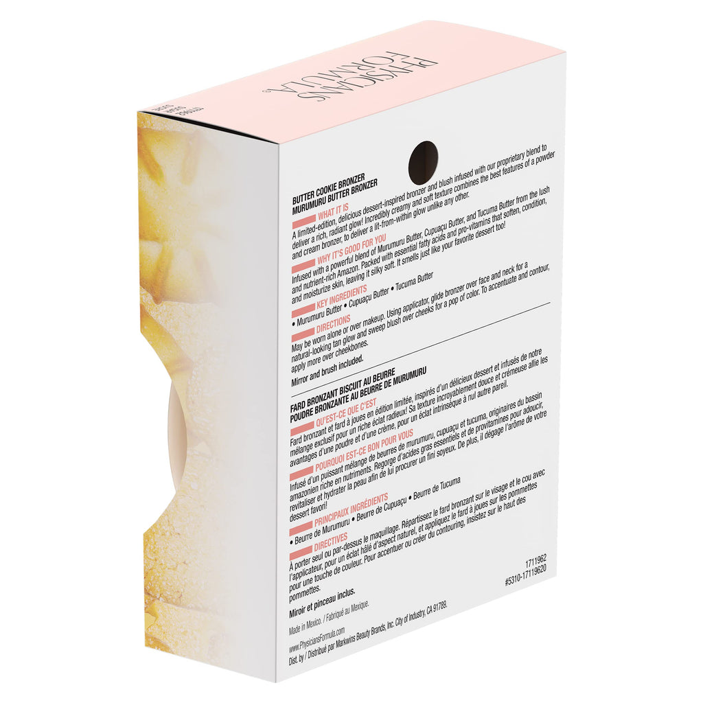 Physicians Formula Murumuru Butter Bronzer Face Makeup – Cheat Day, Donut & Sugar | Hypoallergenic Glow