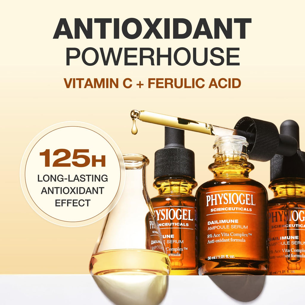 PHYSIOGEL Ampoule Vitamin C Serum – 6% Vitamin C, Hydrating, Skin Barrier Support