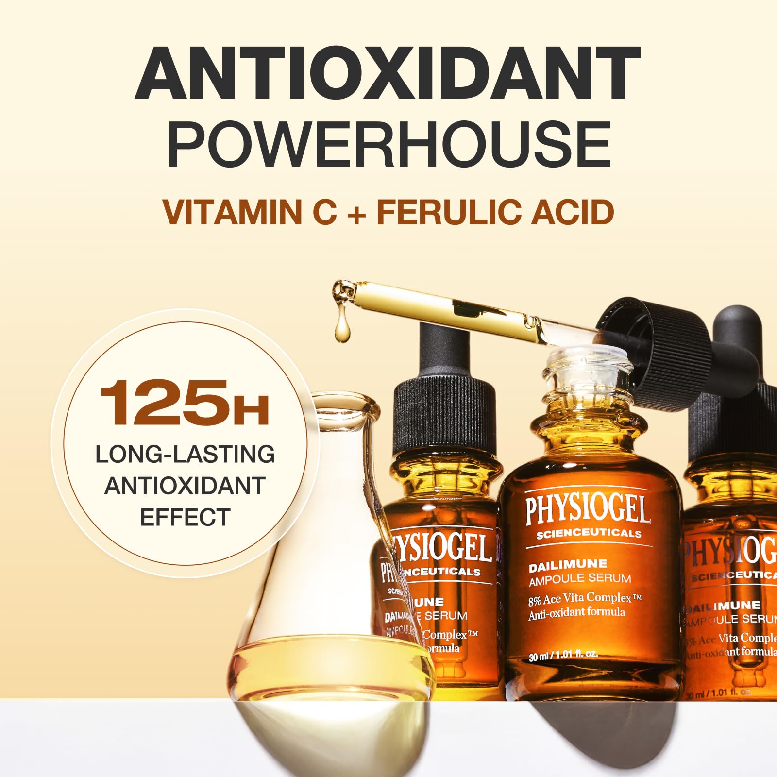PHYSIOGEL Ampoule Vitamin C Serum – 6% Vitamin C, Hydrating, Skin Barrier Support