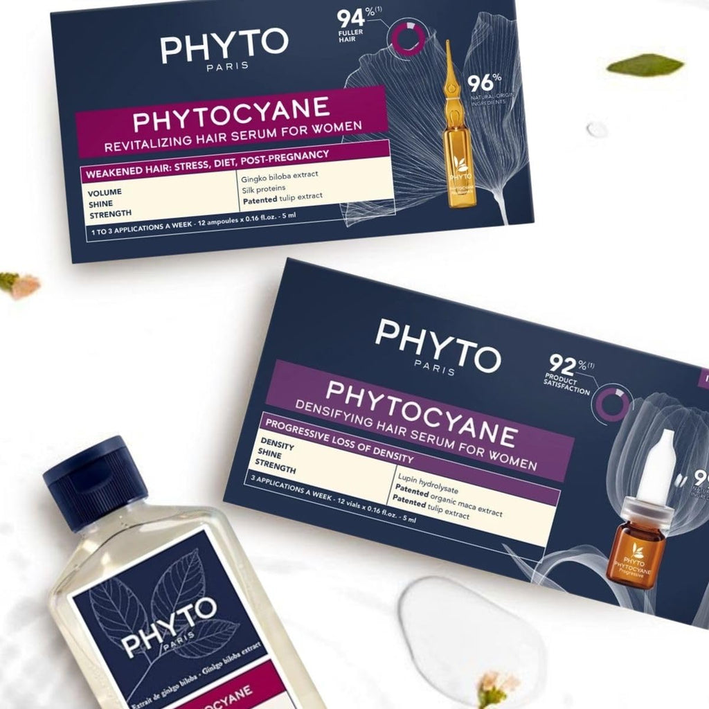 PHYTO PHYTOCYANE Women Invigorating Shampoo – Fortifying Densifying Treatment, 8.45 fl oz
