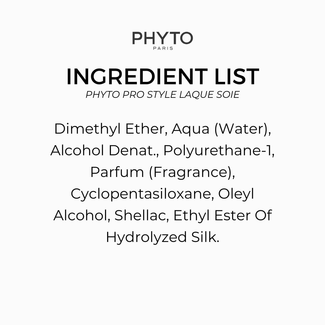 PHYTO PRO STYLE Laque Soie Hairspray — Natural Hold, Silk Protein Shine, 10.14 fl oz