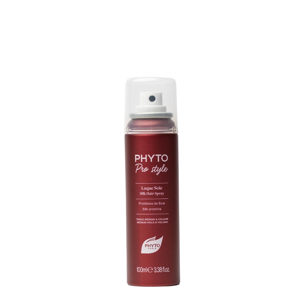 PHYTO PRO STYLE Laque Soie – Hairspray with Silk Proteins for Natural Hold, Shine & Brushable Finish (3.38 fl oz)