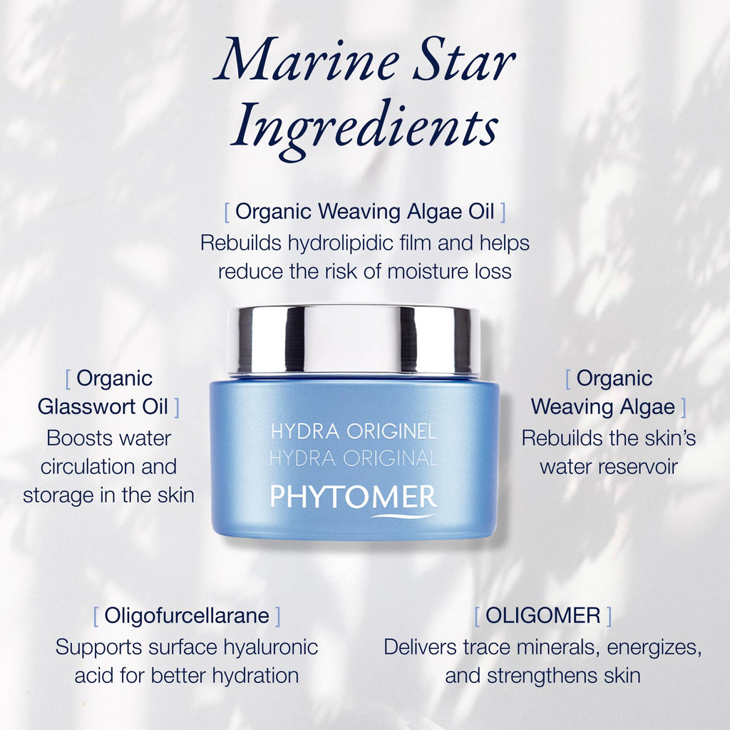 Phytomer Hydra Original Thirst-Relief Melting Cream | Organic Hydration for Dry Skin | 50ml