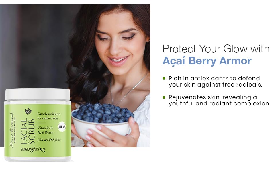 Pierre Freeman's Energizing Facial Scrub with Vitamin B & Açaí Berry (8 oz.)