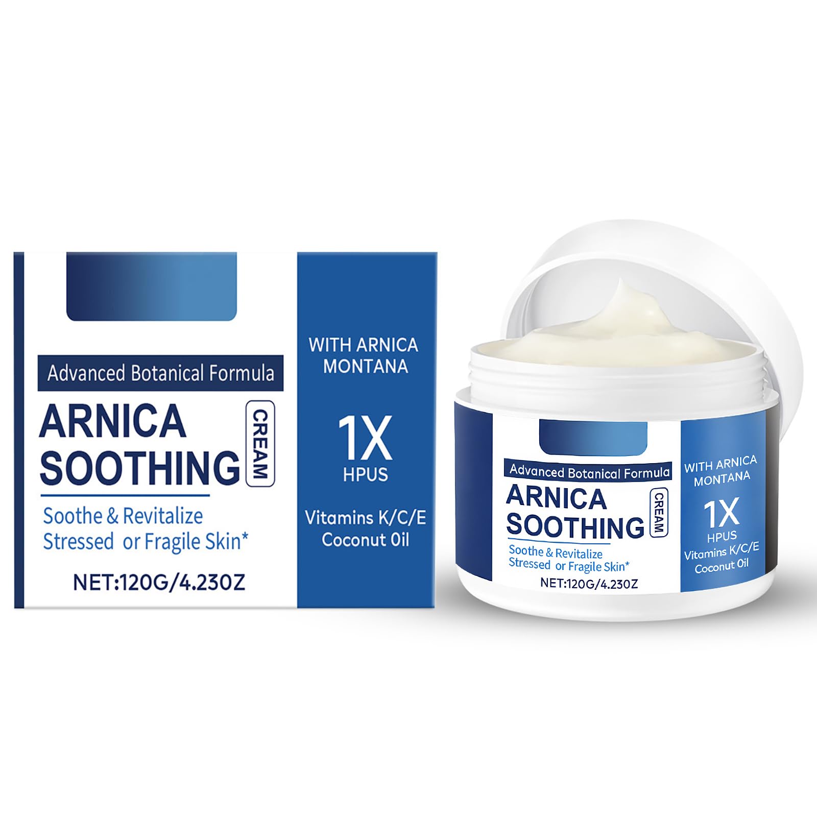 PIFLAT Arnica Bruise Cream – Extra Strength, Soothing & Fast-Acting (4.23 oz/120 g) with Arnica Montana + Vitamins K/C/E