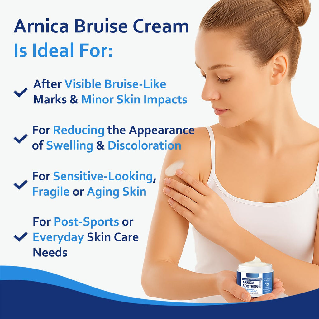 PIFLAT Arnica Bruise Cream – Extra Strength, Soothing & Fast-Acting (4.23 oz/120 g) with Arnica Montana + Vitamins K/C/E