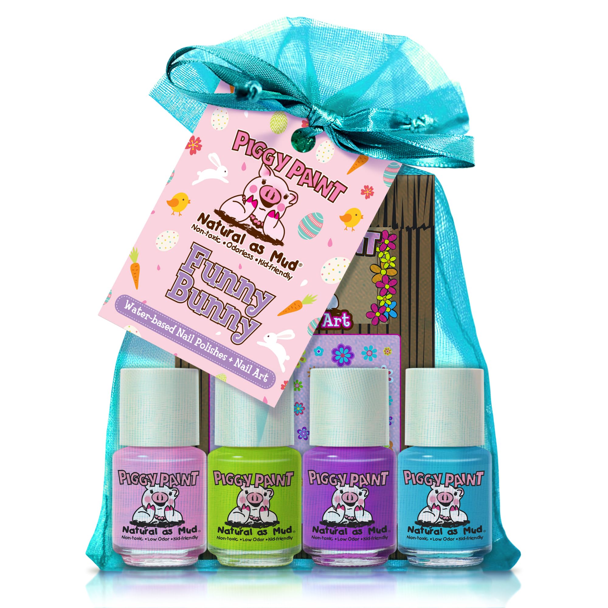 Piggy Paint 100% Non-Toxic Kids Nail Polish – Water-Based, Odorless & Kid-Friendly – Funny Bunny