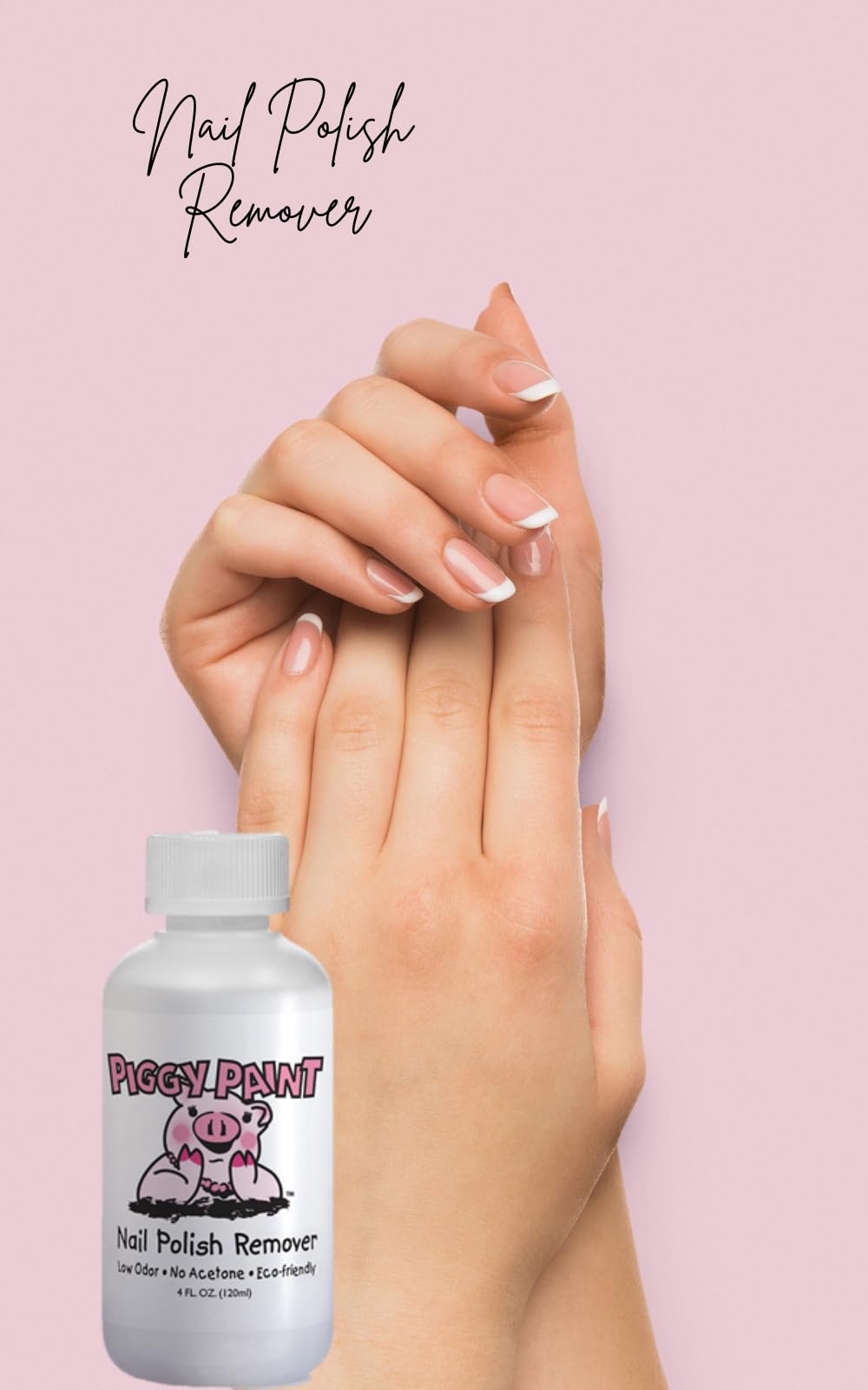 Piggy Paint Nail Remover – Gentle, Acetone-Free, Low Odor, 4 oz (Pack of 2)