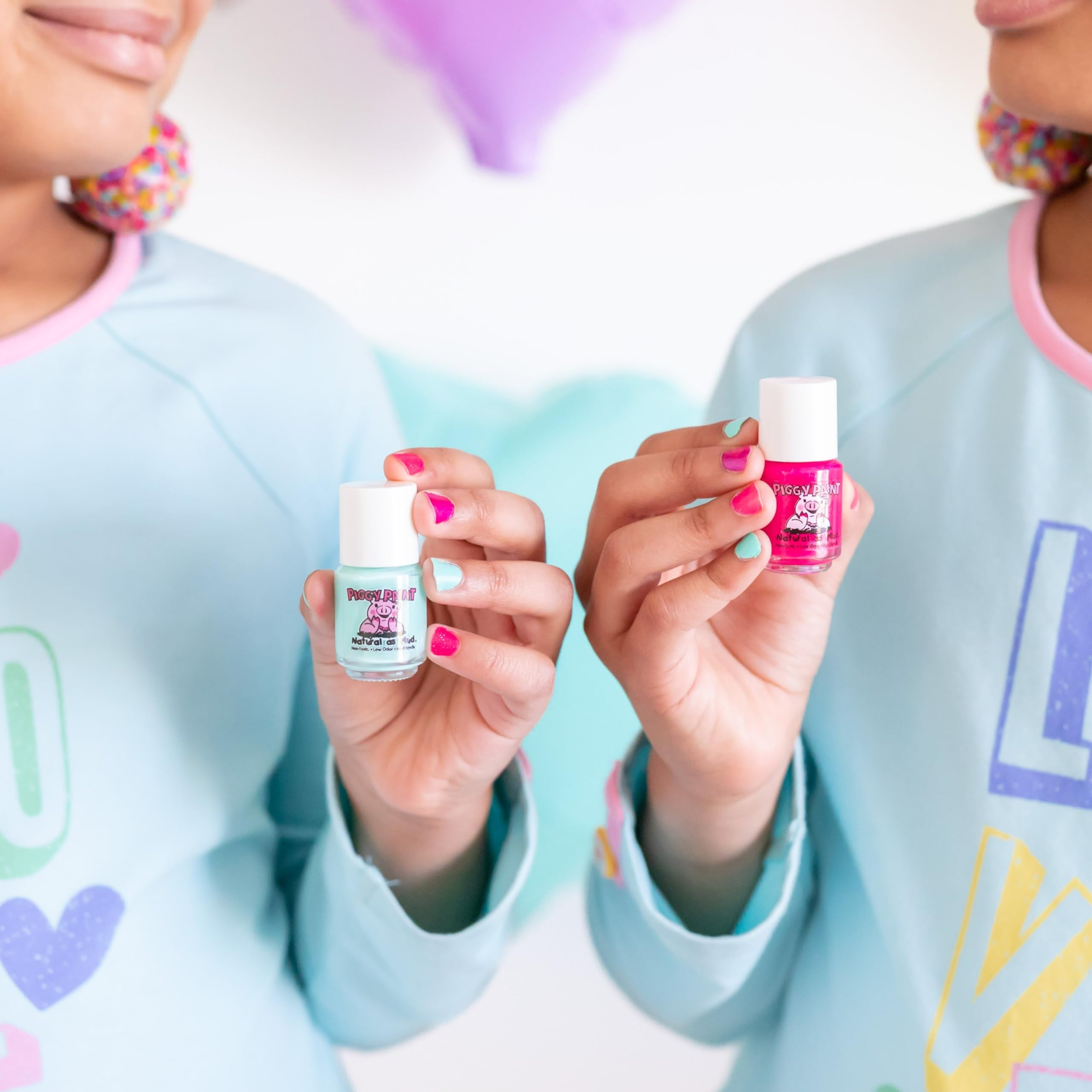 Piggy Paint Unicorn Fairy Gift Set - 100% Non-Toxic Kids Nail Polish (3 Polishes + Nail Art)