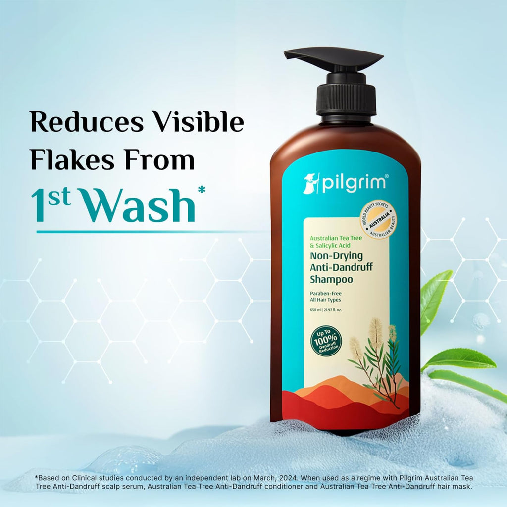 Pilgrim Anti-Dandruff Shampoo with Tea Tree & Salicylic Acid | Non-Drying