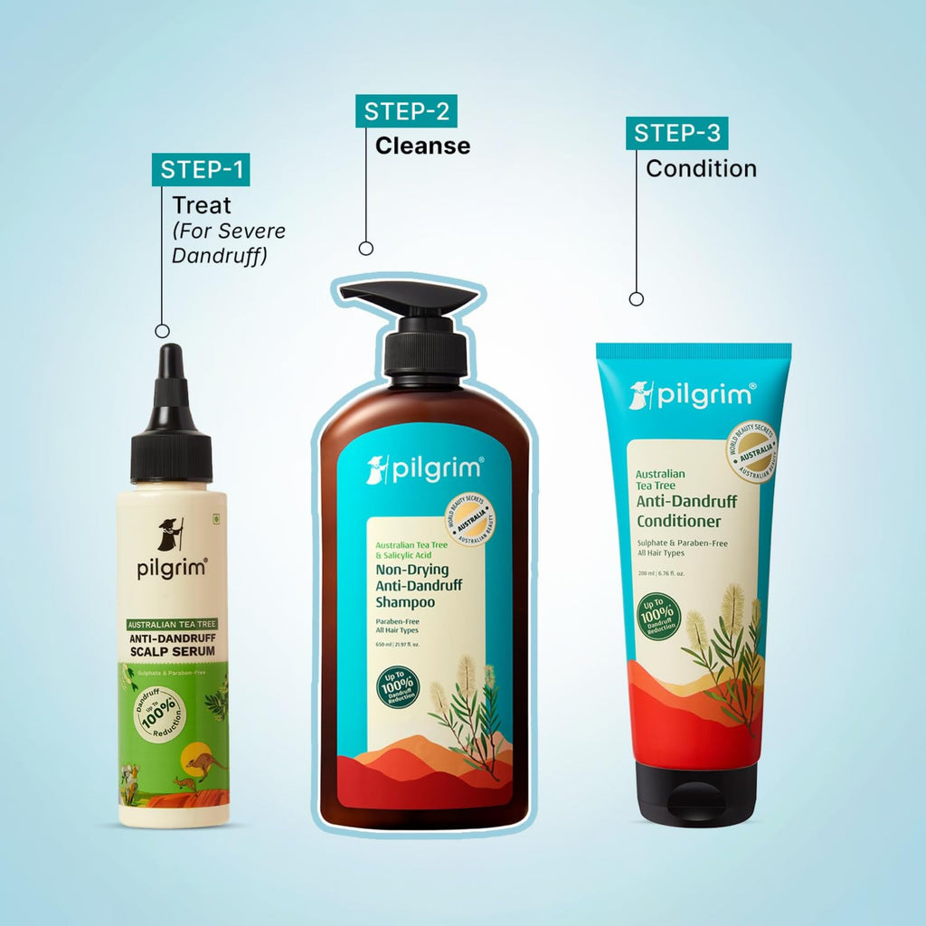 Pilgrim Anti-Dandruff Shampoo with Tea Tree & Salicylic Acid | Non-Drying