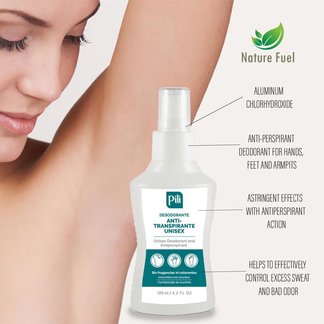 Pili Antiperspirant & Deodorant – No Stains, Fragrance-Free, Long-Lasting Protection (Unisex)