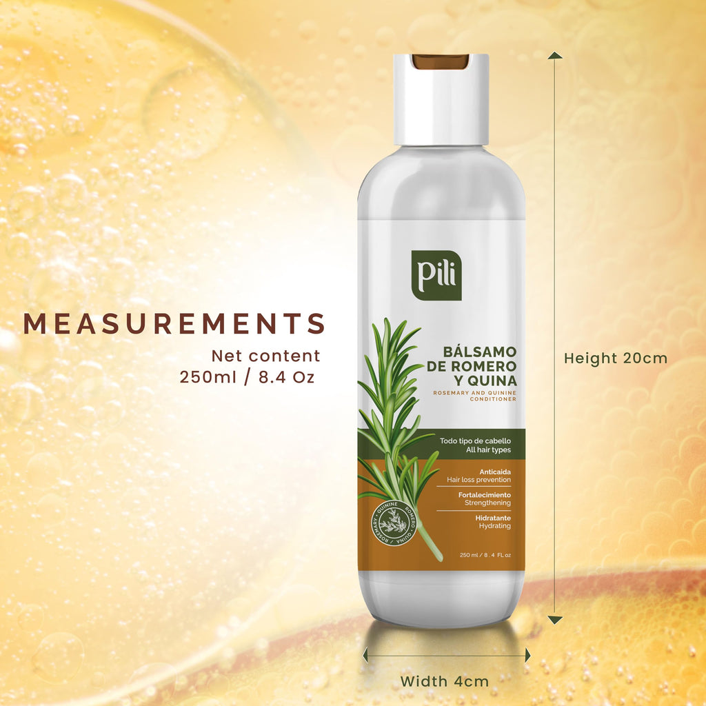 Pili Natural Rosemary & Quinine Conditioner – Strengthen Hair Follicles (Pack of 2)