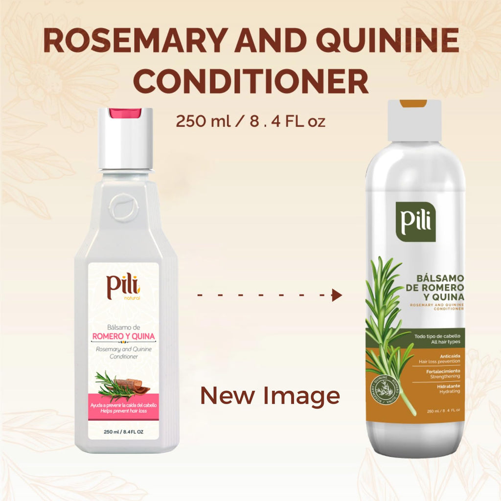 Pili Natural Rosemary & Quinine Conditioner – Strengthen Hair Follicles (Pack of 2)