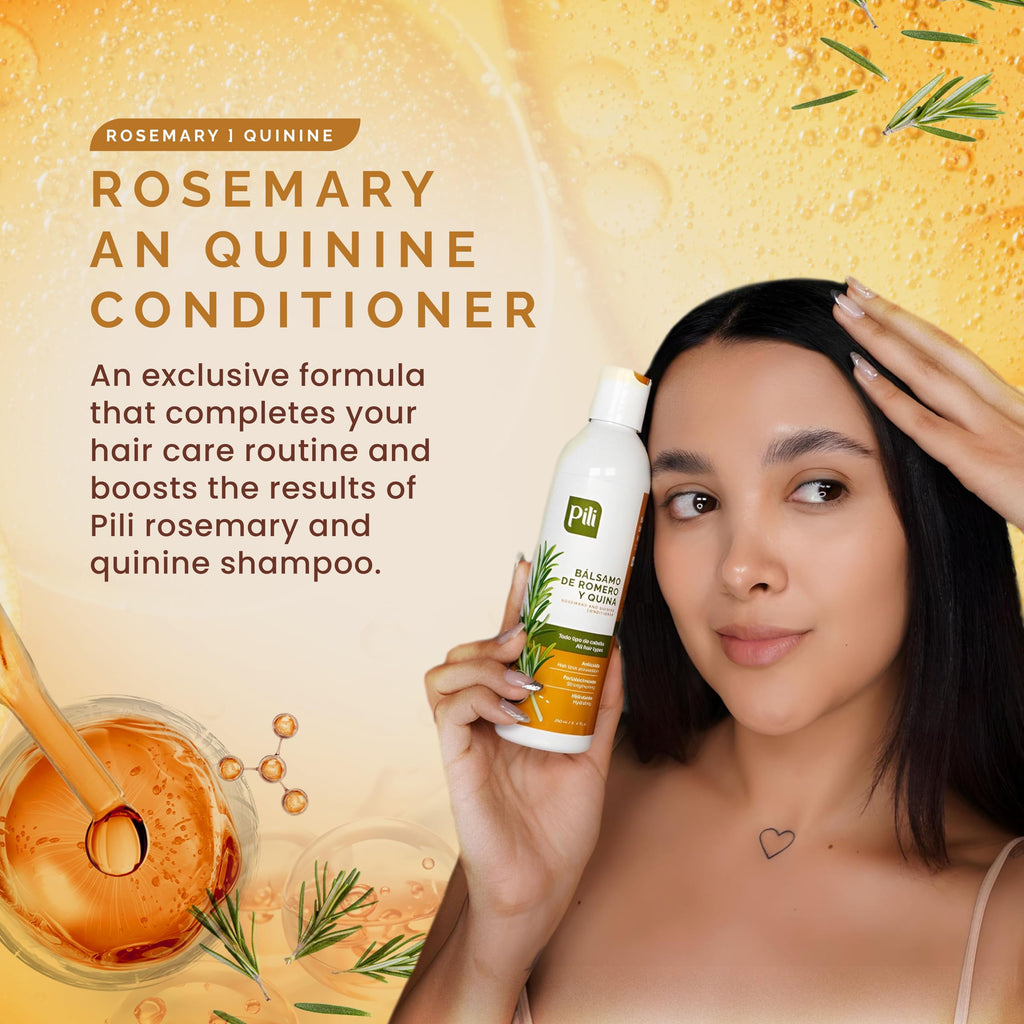 Pili Natural Rosemary & Quinine Conditioner – Strengthen Hair Follicles (Pack of 2)