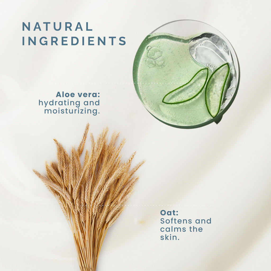 Pili Natural Syndet - Gentle Skin Cleanser with Oatmeal & Aloe Vera | Hypoallergenic for Sensitive Skin | 8.4 fl oz x2
