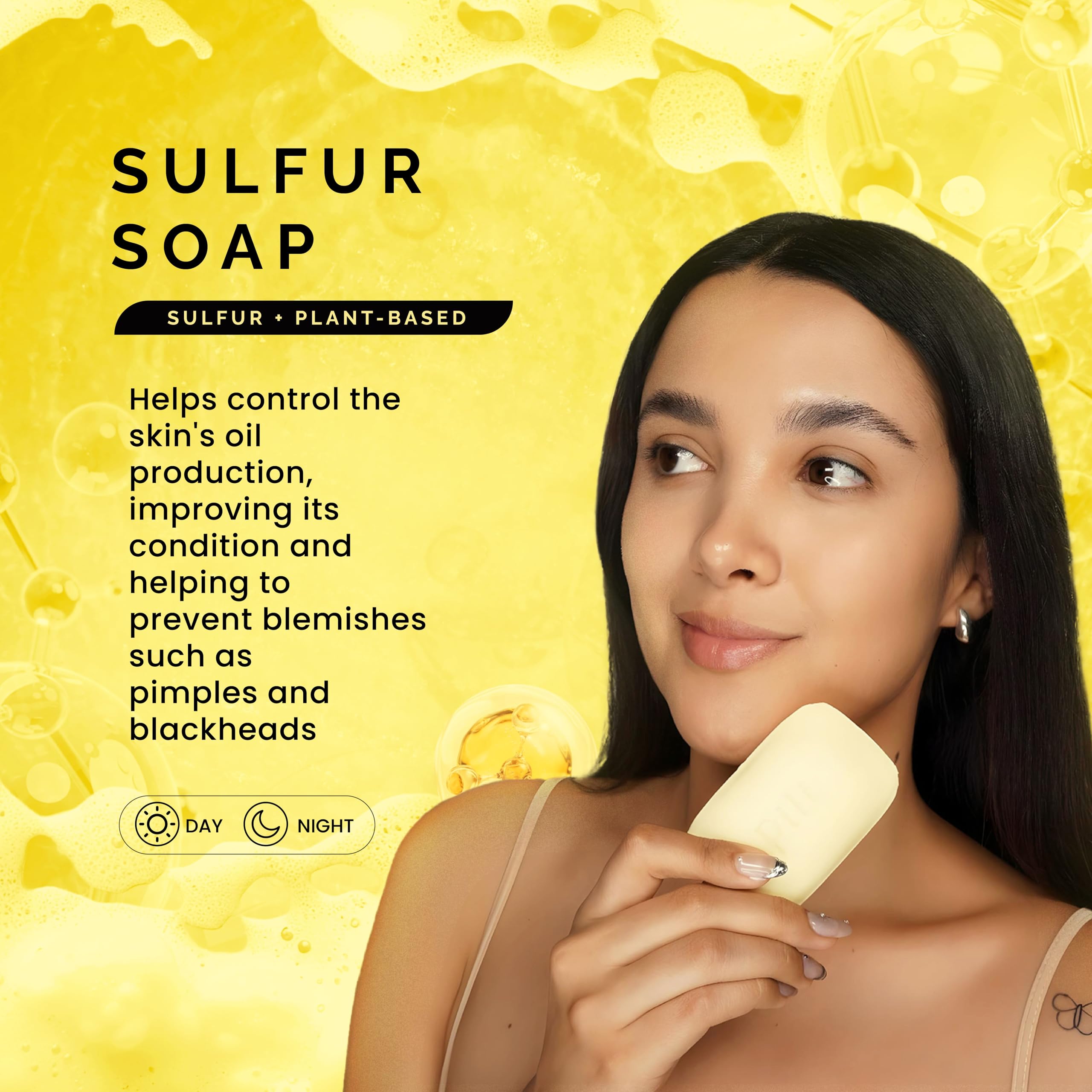 Pili Natural Sulfur Soap Bars (3 Pack) – Deep Cleansing & Oil Control for All Skin Types