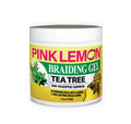 PINK LEMON Braiding Gel Tea Tree – Maximum Hold, No Flaking, High Shine, Fast Drying – 15 oz