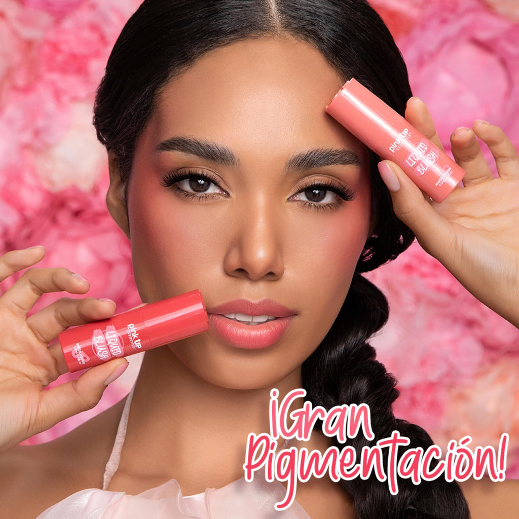 PINK UP | Liquid Blush Sunrise – Long-Lasting, Non-Greasy, Matte with Subtle Shimmer | 6ml | PKLB07