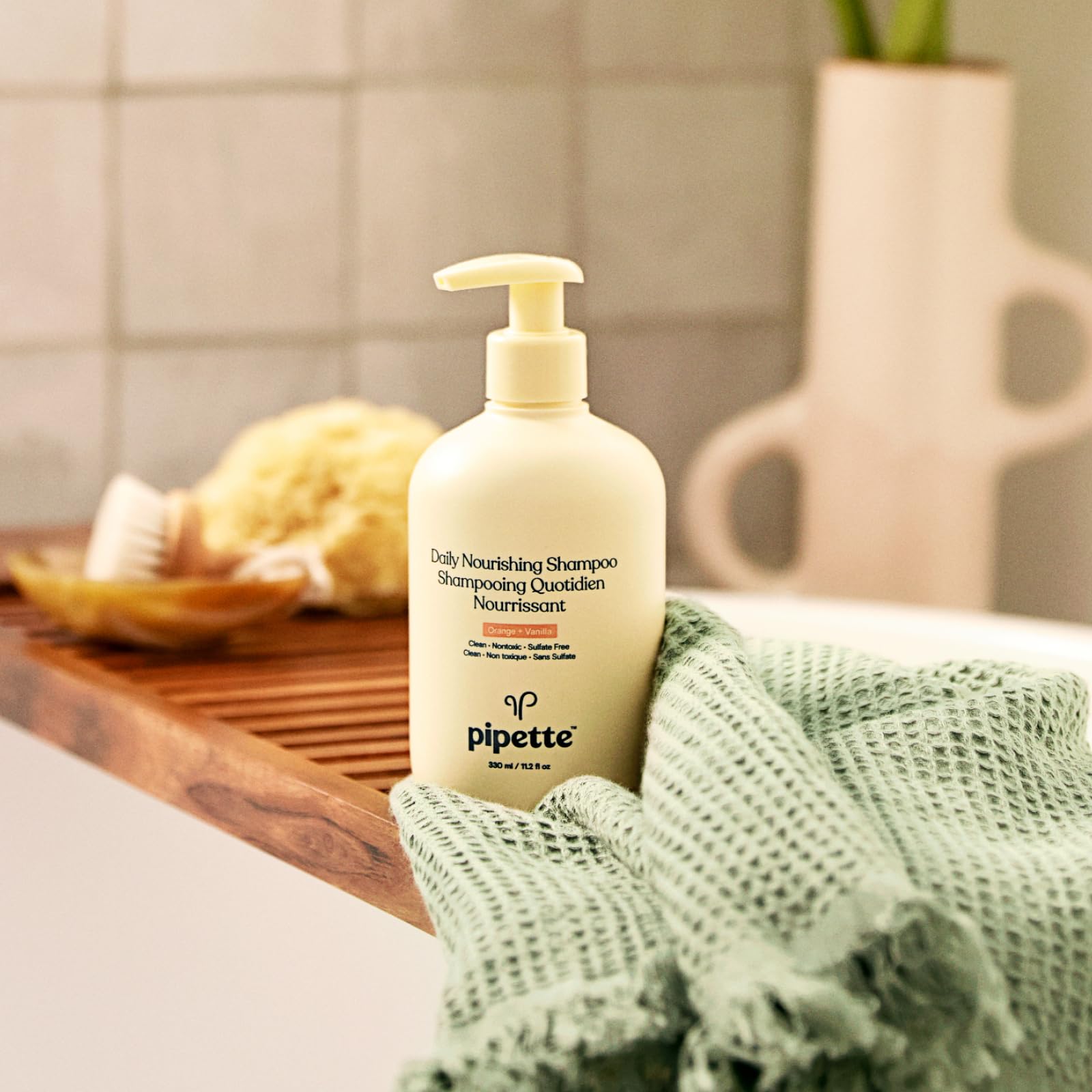 Pipette Daily Nourishing Kids Shampoo & Conditioner Duo — Tear-Free, Sulfate-Free, Hypoallergenic