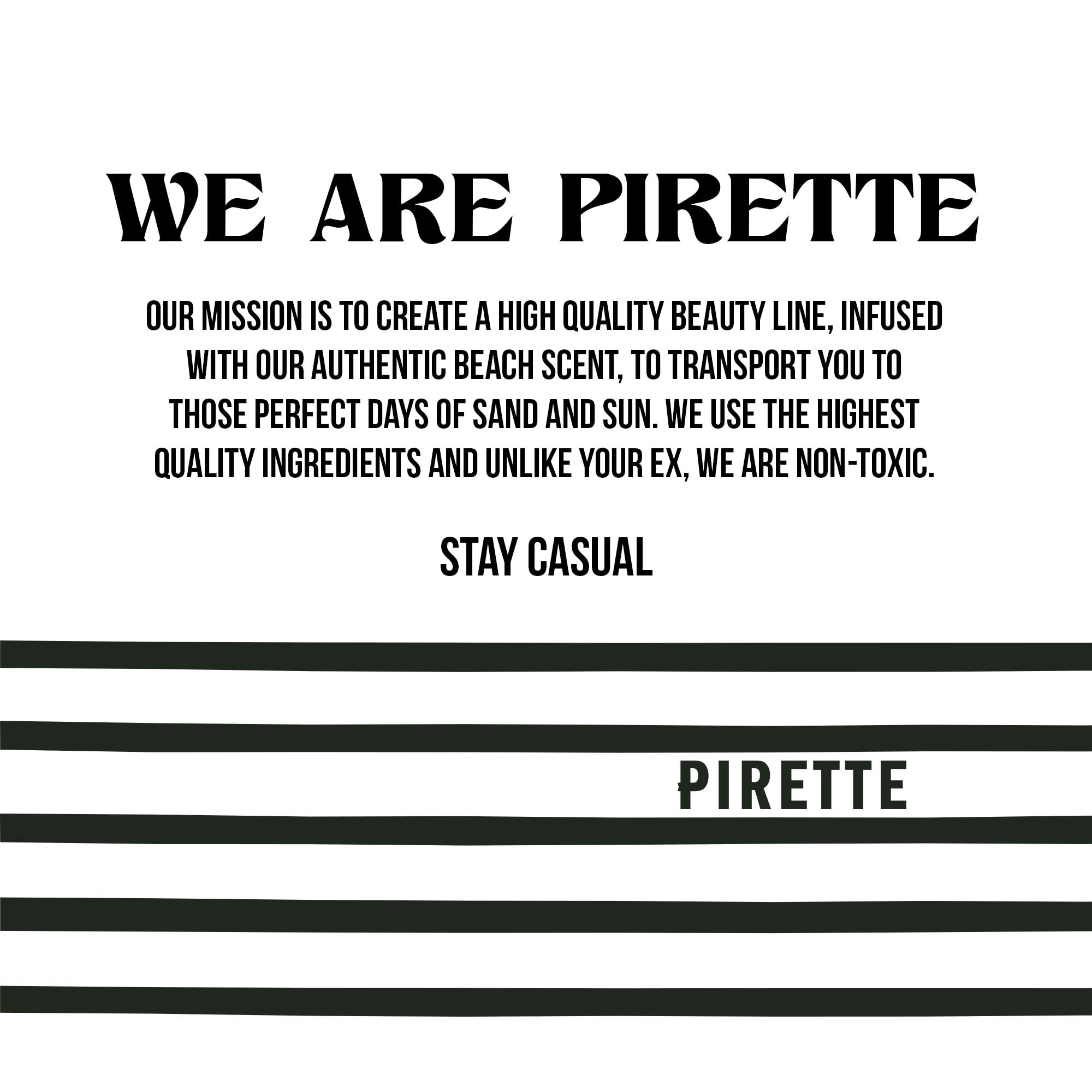 PIRETTE Evening Glass Eau de Parfum for Women – Beach-Inspired Notes: Dark Coconut, Smoky Vanilla & Sea Salt