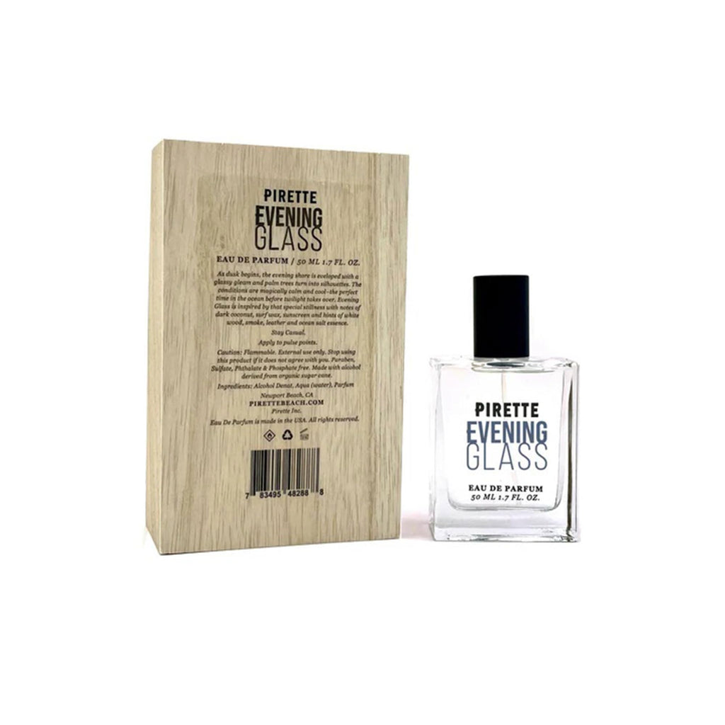 PIRETTE Evening Glass Eau de Parfum for Women – Beach-Inspired Notes: Dark Coconut, Smoky Vanilla & Sea Salt