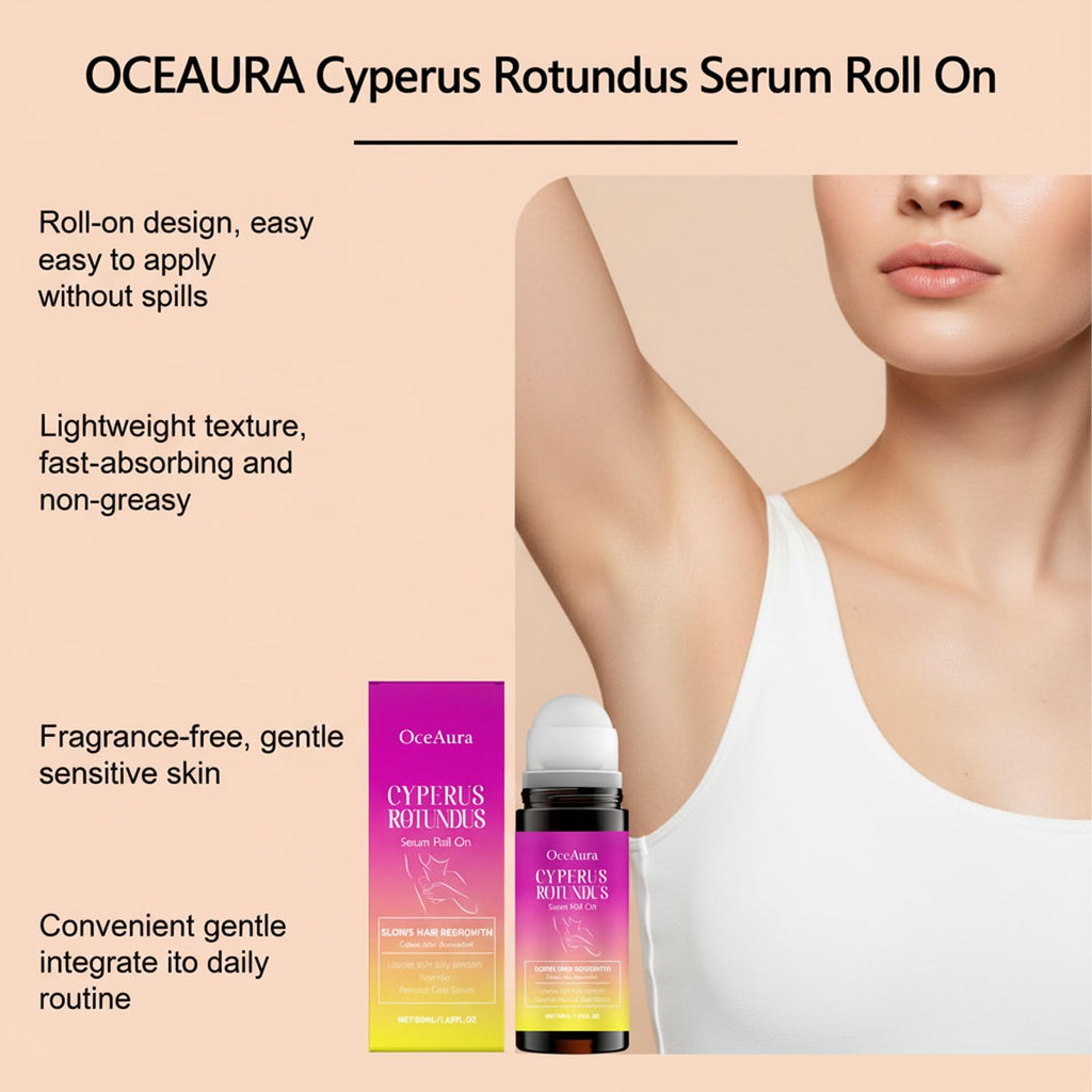 PIRTA Cyperus Rotundus Serum Roll-On — Ingrown Hair & Razor Bump Treatment (60ml)