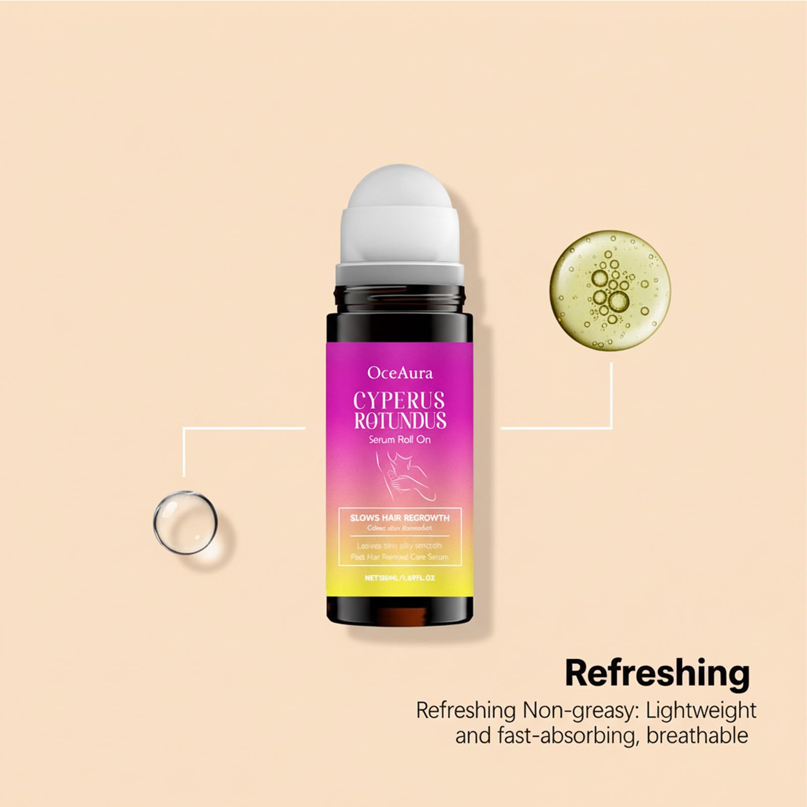 PIRTA Cyperus Rotundus Serum Roll-On — Ingrown Hair & Razor Bump Treatment (60ml)
