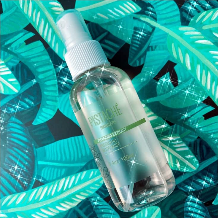 Pistaché Skincare Pistachio Oil Body Mist – Sweet Biscotti Fragrance | Hydrating Body Spray 3.4 oz