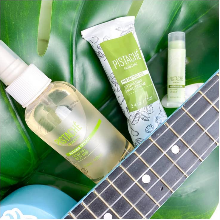 Pistaché Skincare Pistachio Oil Body Mist – Sweet Biscotti Fragrance | Hydrating Body Spray 3.4 oz