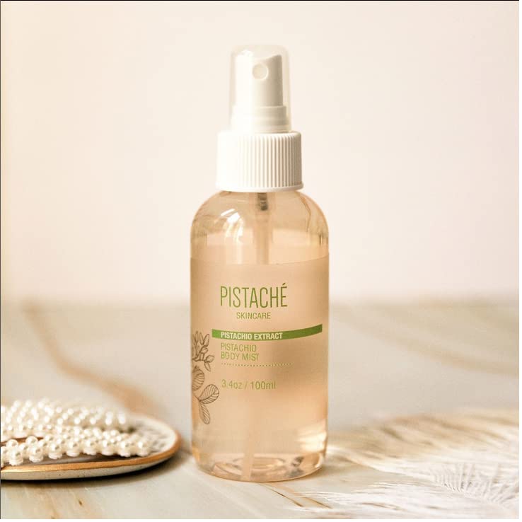 Pistaché Skincare Pistachio Oil Body Mist – Sweet Biscotti Fragrance | Hydrating Body Spray 3.4 oz