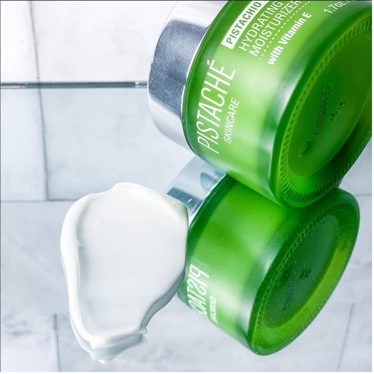 Pistaché Skincare Pistachio Oil Face Moisturizer | Hydrating & Nourishing Cream with Vitamin E for Face, Neck & Chest, 1.7 oz