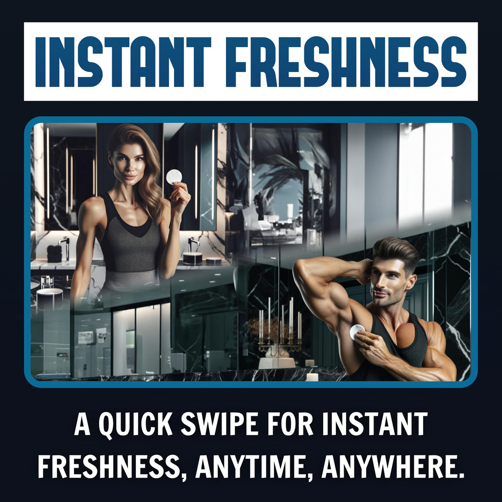 Pit Wipers Aluminum-Free Unscented Underarm Deodorant Wipes – Maximum Strength, 90 Wipes (3-Month Supply)