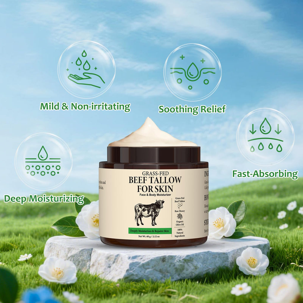 Pixellon Beef Tallow and Honey Balm — Deep Moisturizing Skin Care