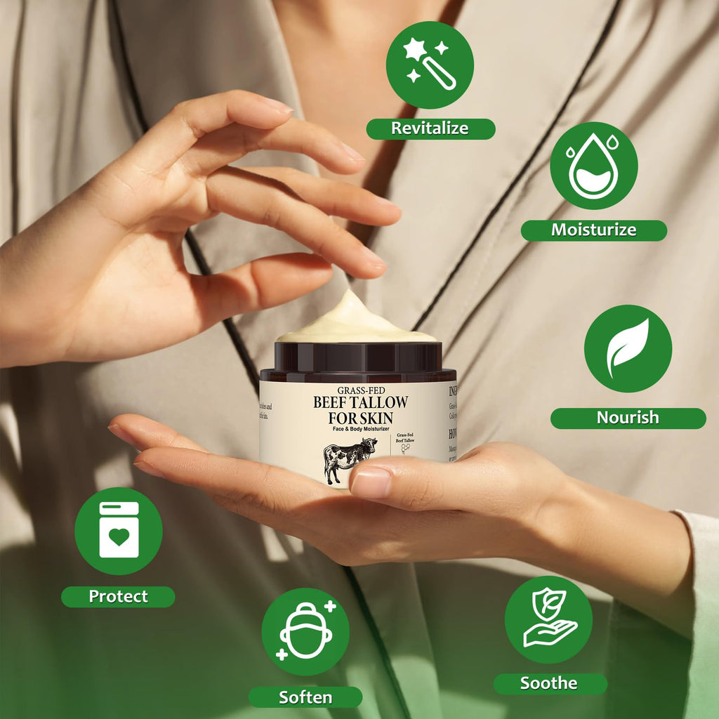 Pixellon Beef Tallow and Honey Balm — Deep Moisturizing Skin Care