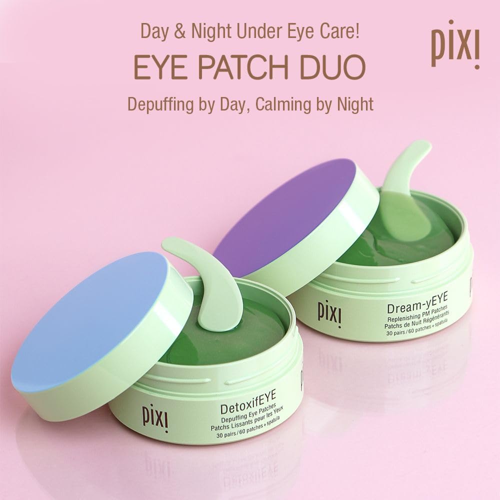 Pixi Day & Night Eye Patch Duo – Depuffing Hydrogel Patches for Day & Night (2 Boxes, 120 Patches)