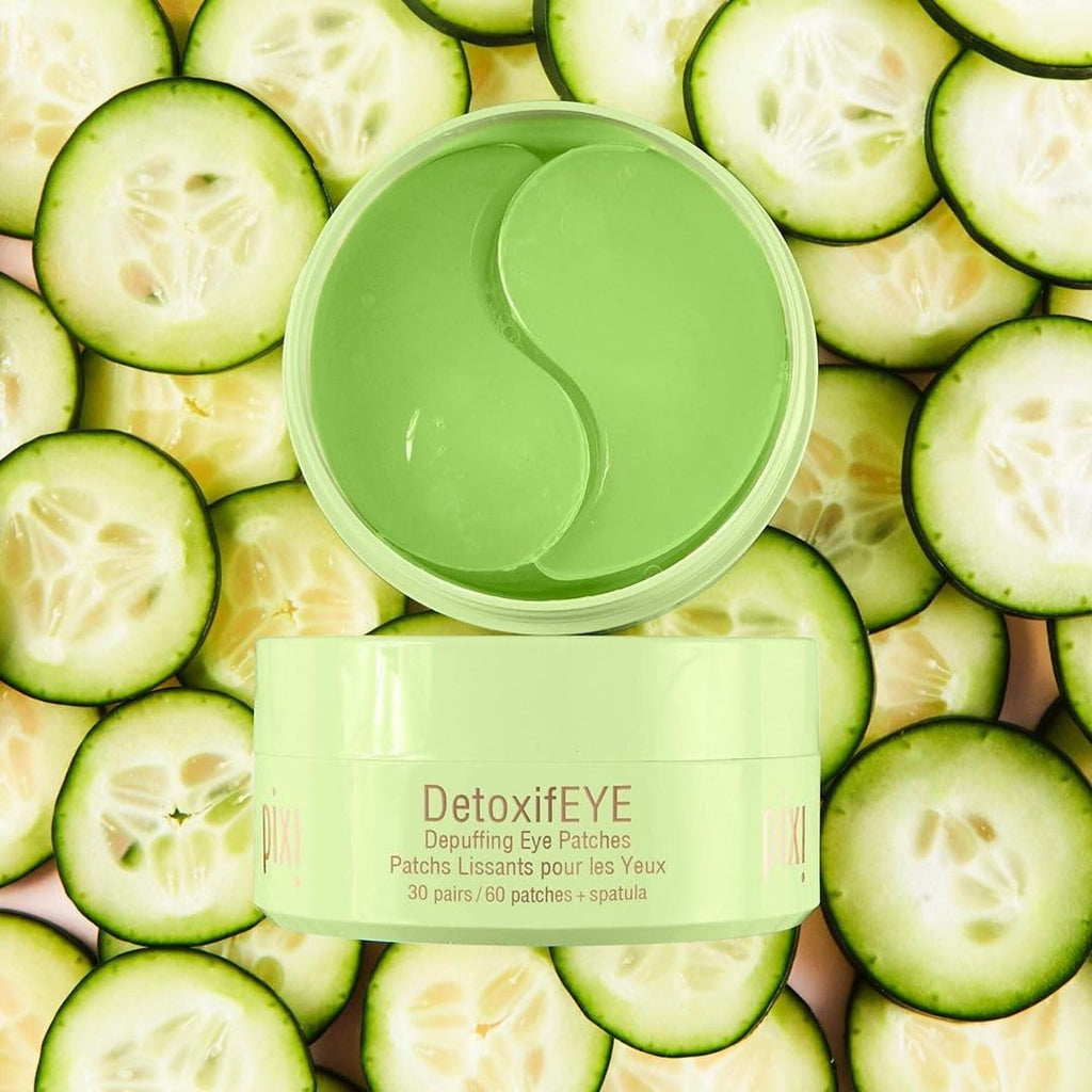 Pixi DetoxifEYE 2-Pack | Depuffing Hydrogel Under-Eye Patches with Cucumber, Gold & Caffeine