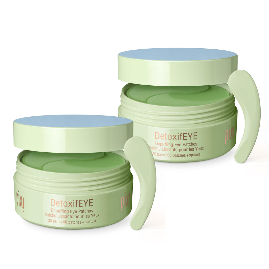 Pixi DetoxifEYE 2-Pack | Depuffing Hydrogel Under-Eye Patches with Cucumber, Gold & Caffeine