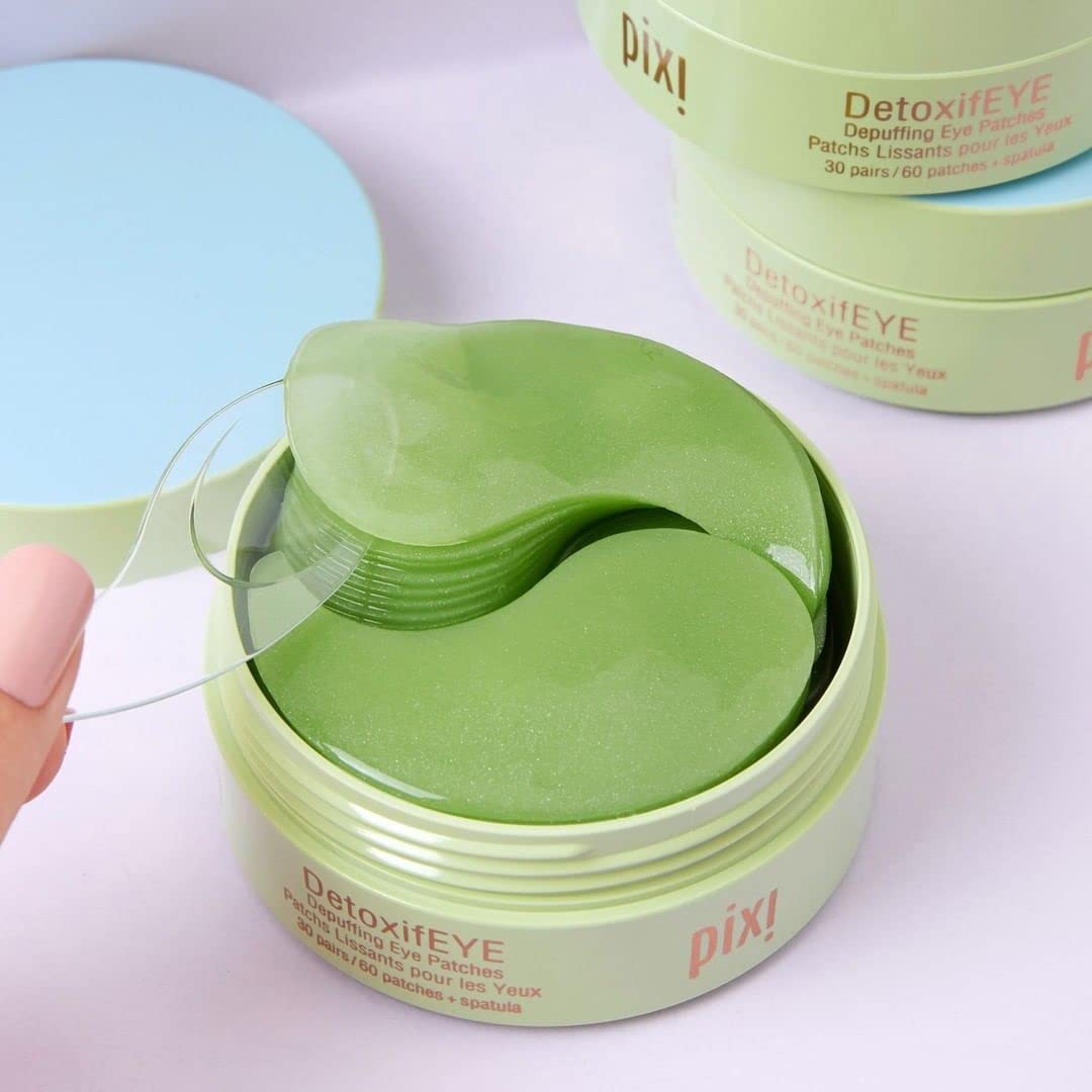Pixi DetoxifEYE 2-Pack | Depuffing Hydrogel Under-Eye Patches with Cucumber, Gold & Caffeine